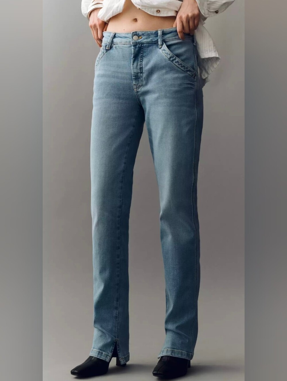 Anthropologie Pilcro Dylan Mid-Rise Ankle Straight Leg Jeans | Size 25